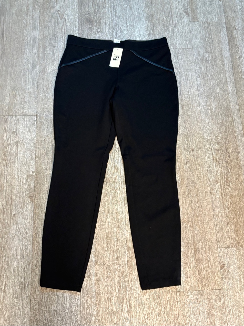 MAX STUDIO BLACK HIGH WAIST SKINNY DRESS PANTS SIZE L